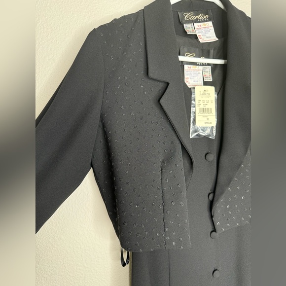 Cartise Vintage Black Dress with Mini Coat - Picture 2 of 5